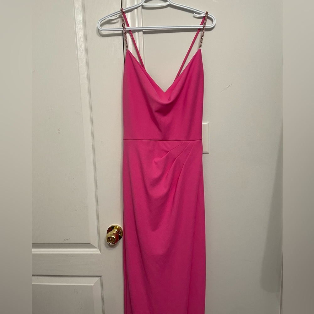 NWT Adrianna Papell Elegant Pink Evening Gown - Picture 3 of 8
